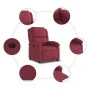 Sillón reclinable de tela rojo tinto de , Sillones - Ref: Foro24-371754, Precio: 190,08 €, Descuento: %