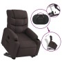 Sillón reclinable elevable tela marrón oscuro en Sillones | Comprar online en Foru.es
