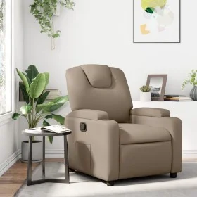 Sillón reclinable de cuero sintético color capuchino de , Sillones - Ref: Foro24-372395, Precio: 212,95 €, Descuento: %