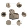 Sillón reclinable de cuero sintético color capuchino de , Sillones - Ref: Foro24-372395, Precio: 212,95 €, Descuento: %