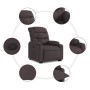 Sillón reclinable elevable tela marrón oscuro en Sillones | Comprar online en Foru.es