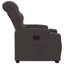 Sillón reclinable elevable tela marrón oscuro en Sillones | Comprar online en Foru.es