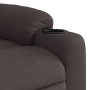 Sillón reclinable elevable tela marrón oscuro en Sillones | Comprar online en Foru.es