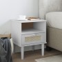Mesita noche SENJA aspecto ratán madera pino blanco 40x35x48 cm de , Mesitas de noche - Ref: Foro24-358011, Precio: 53,63 €, ...