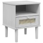 Mesita noche SENJA aspecto ratán madera pino blanco 40x35x48 cm de , Mesitas de noche - Ref: Foro24-358011, Precio: 53,63 €, ...