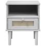 Mesita noche SENJA aspecto ratán madera pino blanco 40x35x48 cm de , Mesitas de noche - Ref: Foro24-358011, Precio: 53,63 €, ...
