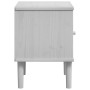 Mesita noche SENJA aspecto ratán madera pino blanco 40x35x48 cm de , Mesitas de noche - Ref: Foro24-358011, Precio: 53,63 €, ...