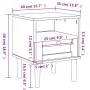 Mesita noche SENJA aspecto ratán madera pino blanco 40x35x48 cm de , Mesitas de noche - Ref: Foro24-358011, Precio: 53,07 €, ...