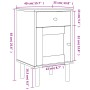 Mesita noche SENJA aspecto ratán madera pino marrón 40x35x65 cm de , Mesitas de noche - Ref: Foro24-358013, Precio: 55,84 €, ...