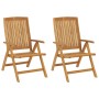 Sillas de jardín reclinables y cojines 2 uds madera maciza teca de , Sillas de jardín - Ref: Foro24-3196438, Precio: 354,43 €...