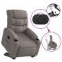 Sillón reclinable elevable tela gris taupe en Sillones | Comprar online en Foru.es