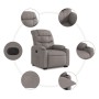 Sillón reclinable elevable tela gris taupe en Sillones | Comprar online en Foru.es
