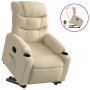 Sillón reclinable elevable de tela color crema en Sillones | Comprar online en Foru.es