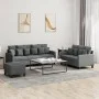 3-piece dark gray fabric sofa set with cushions by , Sofas - Ref: Foro24-3201673, Price: 515,22 €, Discount: %
