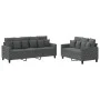 Juego de sofás con cojines 2 piezas tela gris oscuro de , Sofás - Ref: Foro24-3201665, Precio: 468,11 €, Descuento: %