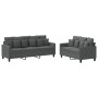 Juego de sofás con cojines 2 piezas tela gris oscuro de , Sofás - Ref: Foro24-3201665, Precio: 475,94 €, Descuento: %