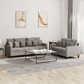 Sofa set with cushions 2 pieces taupe gray fabric by , Sofas - Ref: Foro24-3201671, Price: 494,10 €, Discount: %