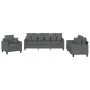 Juego de sofás con cojines 3 piezas tela gris oscuro de , Sofás - Ref: Foro24-3201633, Precio: 597,38 €, Descuento: %