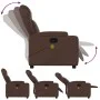 Sillón de masaje reclinable cuero sintético marrón de , Sillones - Ref: Foro24-372436, Precio: 246,76 €, Descuento: %