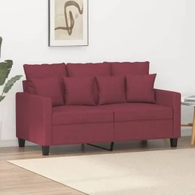 Sofá de 2 plazas de tela rojo tinto 120 cm de , Sofás - Ref: Foro24-359265, Precio: 193,07 €, Descuento: %