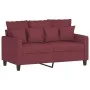 Red fabric 2-seater sofa 120 cm by , Sofas - Ref: Foro24-359265, Price: 193,07 €, Discount: %