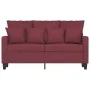 Red fabric 2-seater sofa 120 cm by , Sofas - Ref: Foro24-359265, Price: 193,07 €, Discount: %