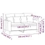 Sofá de 2 plazas de tela rojo tinto 120 cm de , Sofás - Ref: Foro24-359265, Precio: 193,07 €, Descuento: %
