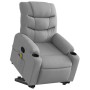 Sillón de masaje reclinable de pie de tela gris claro en Sillones | Comprar online en Foru.es