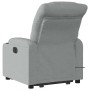 Sillón de masaje reclinable de pie de tela gris claro en Sillones | Comprar online en Foru.es