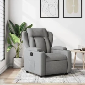 Sillón reclinable de tela gris claro de , Sillones - Ref: Foro24-372403, Precio: 265,24 €, Descuento: %