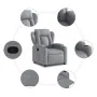 Sillón reclinable de tela gris claro de , Sillones - Ref: Foro24-372403, Precio: 265,24 €, Descuento: %