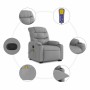 Sillón de masaje reclinable de pie de tela gris claro en Sillones | Comprar online en Foru.es