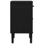 Mesita noche SENJA aspecto ratán madera pino negro 40x35x65 cm de , Mesitas de noche - Ref: Foro24-358015, Precio: 59,18 €, D...