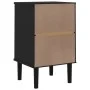 Mesita noche SENJA aspecto ratán madera pino negro 40x35x65 cm de , Mesitas de noche - Ref: Foro24-358015, Precio: 59,18 €, D...