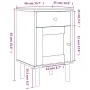 Mesita noche SENJA aspecto ratán madera pino negro 40x35x65 cm de , Mesitas de noche - Ref: Foro24-358015, Precio: 59,18 €, D...