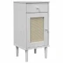 Mesita noche SENJA aspecto ratán madera pino blanco 40x35x80 cm de , Mesitas de noche - Ref: Foro24-358017, Precio: 61,27 €, ...