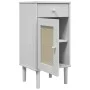 Mesita noche SENJA aspecto ratán madera pino blanco 40x35x80 cm de , Mesitas de noche - Ref: Foro24-358017, Precio: 61,27 €, ...