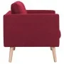 3-seater sofa in red wine-colored fabric by , Sofas - Ref: Foro24-281364, Price: 394,92 €, Discount: %