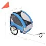 Remolque para bicicletas gris y azul 30 kg de vidaXL, Remolques para bicicletas - Ref: Foro24-91372, Precio: 183,71 €, Descue...