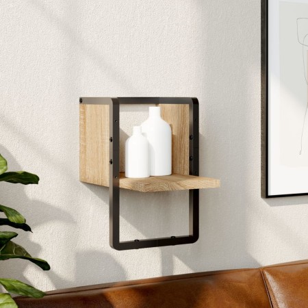 Estante de pared con barra roble Sonoma 20x25x30 cm de , Estantes y estanterías - Ref: Foro24-836274, Precio: 12,69 €, Descue...