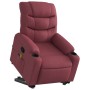Sillón reclinable de masaje elevable tela rojo tinto en Sillones | Comprar online en Foru.es