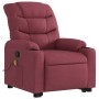 Sillón reclinable de masaje elevable tela rojo tinto en Sillones | Comprar online en Foru.es