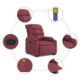 Sillón reclinable de masaje elevable tela rojo tinto en Sillones | Comprar online en Foru.es