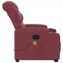 Sillón reclinable de masaje elevable tela rojo tinto en Sillones | Comprar online en Foru.es