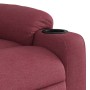 Sillón reclinable de masaje elevable tela rojo tinto en Sillones | Comprar online en Foru.es
