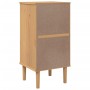 Mesita noche SENJA aspecto ratán madera pino marrón 40x35x80 cm de , Mesitas de noche - Ref: Foro24-358016, Precio: 62,19 €, ...