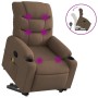 Silla de masaje reclinable de pie de tela marrón en Sillones | Comprar online en Foru.es