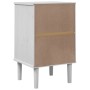 Mesita noche SENJA aspecto ratán madera pino blanco 40x35x65 cm de , Mesitas de noche - Ref: Foro24-358014, Precio: 55,30 €, ...