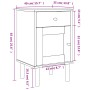 Mesita noche SENJA aspecto ratán madera pino blanco 40x35x65 cm de , Mesitas de noche - Ref: Foro24-358014, Precio: 55,30 €, ...