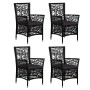 Juego de comedor de jardín 5 piezas de ratán sintético negro de , Conjuntos de jardín - Ref: Foro24-44088, Precio: 738,77 €, ...